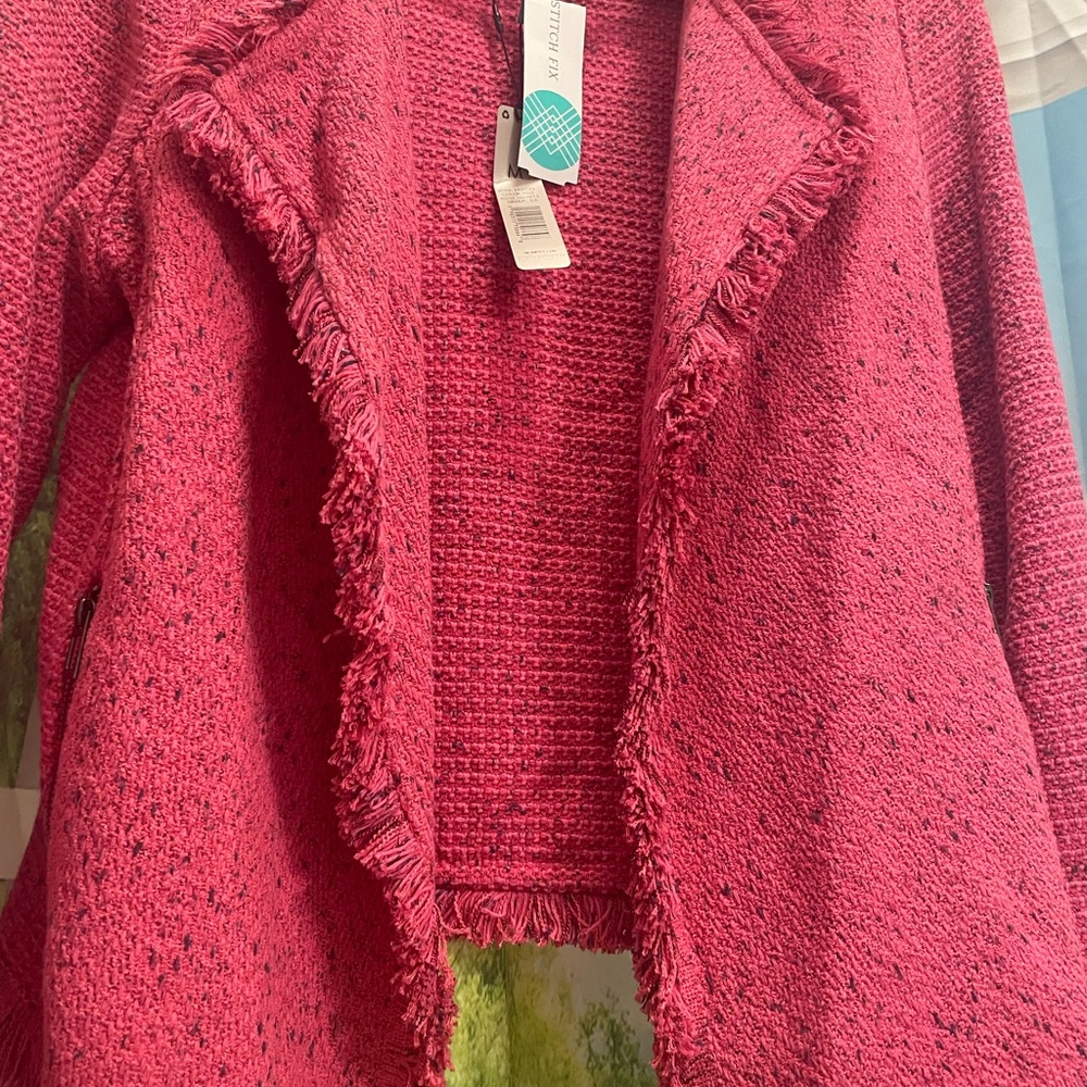 NIC+ZOE Pink Fringed Blazer - Picture 5 of 6
